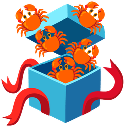 Crab and Wrapped gift