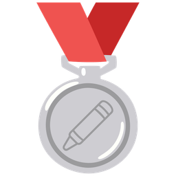 crayon and 2nd place medal