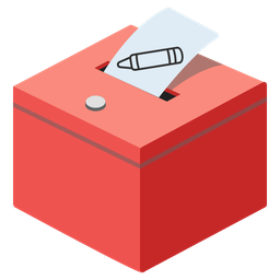 crayon and ballot box with ballot