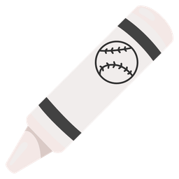 crayon and baseball