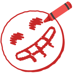 Crayon and Beaming face with smiling eyes