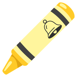 crayon and bell