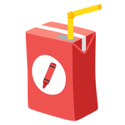 crayon and beverage box