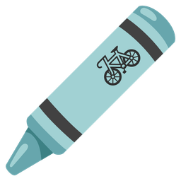 crayon and bicycle