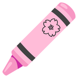 crayon and cherry blossom