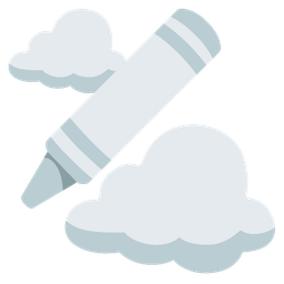 crayon and cloud