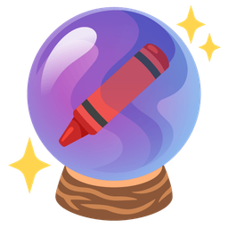 crayon and crystal ball
