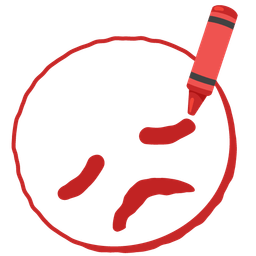 crayon and disappointed face