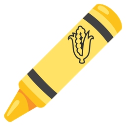 crayon and ear of corn