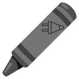 crayon and electric plug