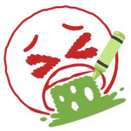 crayon and face vomiting