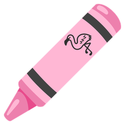 crayon and flamingo