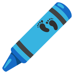 crayon and footprints