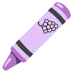 crayon and grapes