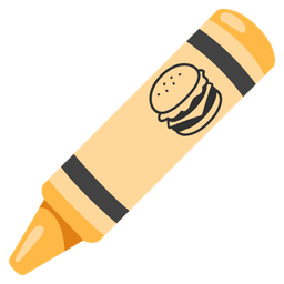 crayon and hamburger