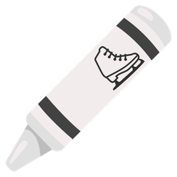 crayon and ice skate