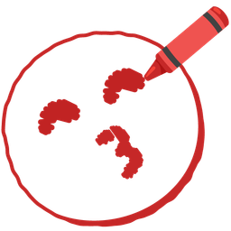 Crayon and Kissing face with smiling eyes