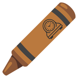 crayon and mantelpiece clock