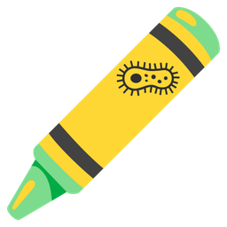 crayon and microbe