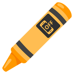crayon and mobile phone off
