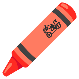crayon and motorcycle