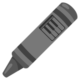 crayon and musical keyboard