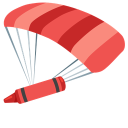crayon and parachute