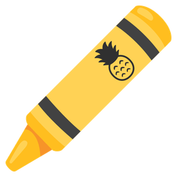 crayon and pineapple