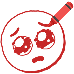 crayon and pleading face