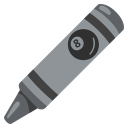 crayon and pool 8 ball