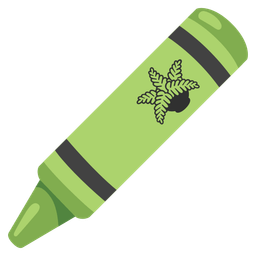 crayon and potted plant