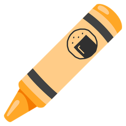 crayon and rice cracker