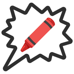 crayon and right anger bubble