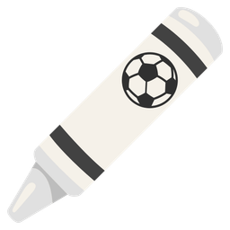 crayon and soccer ball