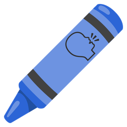 crayon and speaking head