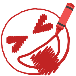 Crayon and Squinting face with tongue