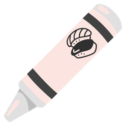 crayon and sushi