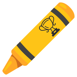 crayon and trophy