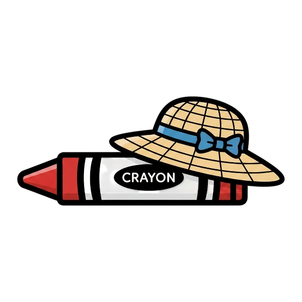 Crayon and Woman’s hat