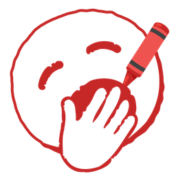 crayon and yawning face