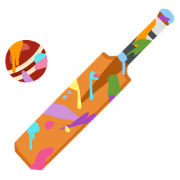 cricket game and artist palette