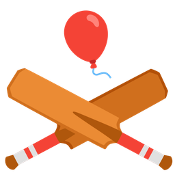 cricket game and balloon