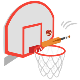 cricket game and basketball