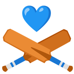 cricket game and blue heart