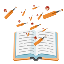 cricket game and books