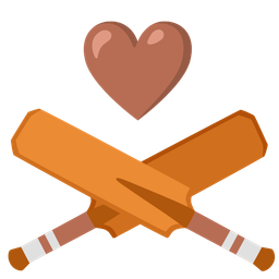 cricket game and brown heart