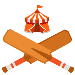 cricket game and circus tent
