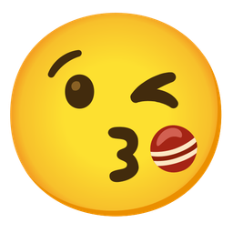 Cricket game and Face blowing a kiss