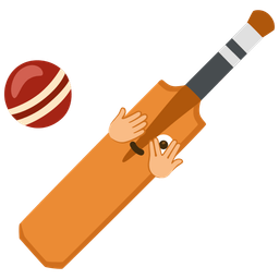 cricket game and face with peeking eye