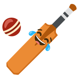 Cricket game and Face with tears of joy